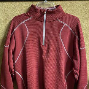 Under Armour Loose All Season Gear Jacket Men’s Large Red Athletic 1/4 Zip